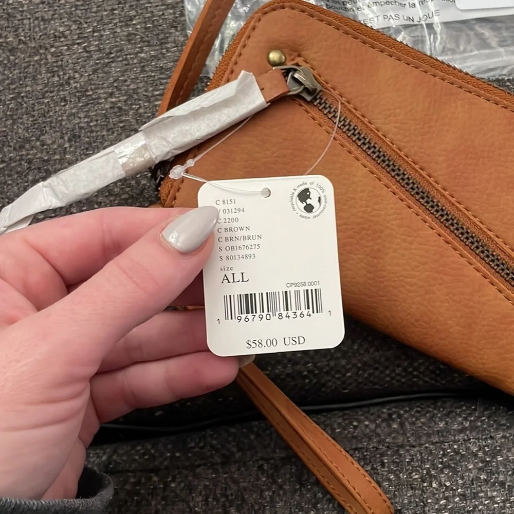 NWT free people distressed vegan wallet/wristlet